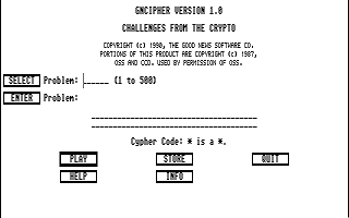 Gncipher atari screenshot
